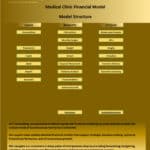Medical Clinic Financial Model Structure Overview | eFinancialModels Structure of a medical clinic financial model with inputs, reports, and outputs listed.