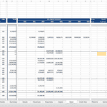 Visual representation of loan funding and refinancing calculations in a financial model.