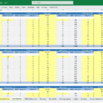 Fintech App Subscription Revenue Model Overview | eFinancialModels Spreadsheet displaying subscription data, churn rates, and MRR for a fintech app.