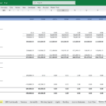 Balance Sheet Template Example for Fintech | eFinancialModels Balance sheet displaying assets, liabilities, and equity in an Excel template for financial modeling.
