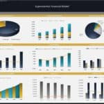 Supermarket Financial Model Performance Dashboard | eFinancialModels Dashboard showcasing supermarket financial metrics like revenue, EBITDA margin, and operating expenses.