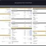 Detailed assumptions for LNG liquefaction plant financial modeling, including costs and revenue sources.