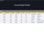 Excel template for tracking vendor information and expenses.