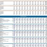 Sales projection table and charts for product revenue and margins in 2025.