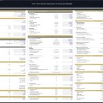Financial assumptions for a Port Terminal Operator model, including funding and operational details.