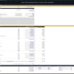 Financial model showing zoo development budget and cost breakdown