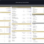 Bitcoin Mining Financial Model Assumptions Overview | eFinancialModels Bitcoin mining financial model assumptions including costs, revenues, and reporting details.
