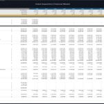 Annual cash flow analysis for hotel acquisition model with projected revenue and expenses.