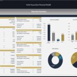 Financial summary chart detailing hotel acquisition metrics, IRR, and project financing.