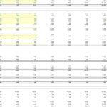 Detailed cash flow statement with operating and investing cash flow sections.