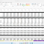 Excel monthly income statement detailing revenues, costs, and profit for Securitize ABC, LLC.