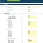 Setup inputs for ABC Ltd, including company name, financial year, and categories.