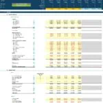 Detailed financial model showing ABC Ltd's actual income statement and balance sheet figures.