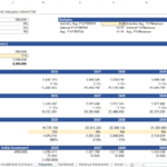 Image depicting the financial model and valuation metrics for a padel club, showing projections and analysis for investors.
