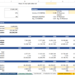 Startup valuation model with investment, revenue, and EBITDA projections for 2026–2030.