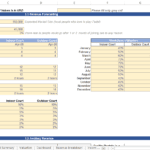 Revenue forecasting template showing market size, visitor expectations, and court utilization.