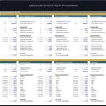 Cybersecurity Services Revenue Sources and COGS Overview | eFinancialModels Financial model showing revenue streams and COGS for cybersecurity services.