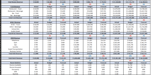 Hotel Daily Revenue Report