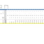 Income statement template showing revenue, costs, and net income projections across months.