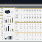 Executive summary of SaaS financial model with key forecasts and metrics displayed.