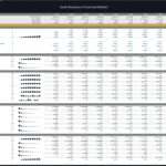 Detailed KPIs for a SaaS business model, showing customer metrics and revenue breakdowns.