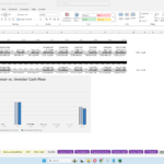 Bar chart comparing sponsor and investor cash flows across ten fiscal years.