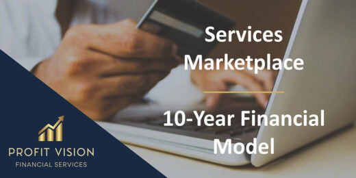 10-year financial model for services marketplace by Profit Vision