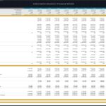 Annual financial statements detailing revenue, expenses, and net income forecasts for a subscription model.