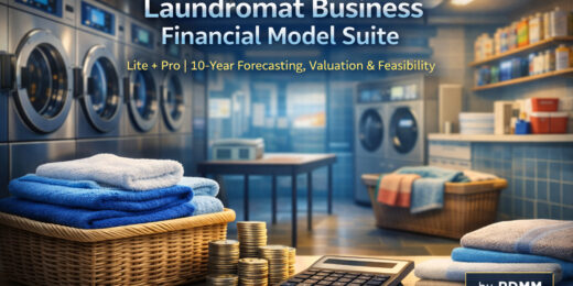 Laundromat Financial Model Suite – 10-Year Forecast, Valuation, Feasibility & Dashboard