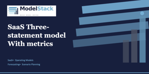 SaaS three statement model with Metrics and scenario analysis