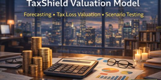 Tax Shield Valuation Financial Model – Tax Loss Carryforward Valuation with 10-Year Forecast, Sensitivity, Dashboard & Feasibility