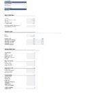 Quickstart model guide with instructions and a basic financial model input table.