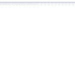 Long blue measuring ruler with evenly spaced tick marks across the width of the image, near the top on a white background.
