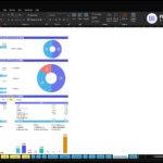 Excel workbook showing 'Funding Structure' and 'Sources of Funds' sections with supporting tables and two donut charts beside the data.