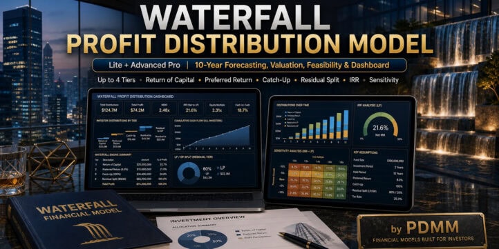 Waterfall Profit Distribution Model – Up to 4 Tiers | 10-Year Forecasting, Valuation, Feasibility & Dashboard Waterfall Profit Distribution Model – Up to 4 Tiers | 10-Year Forecasting, Valuation, Feasibility & Dashboard