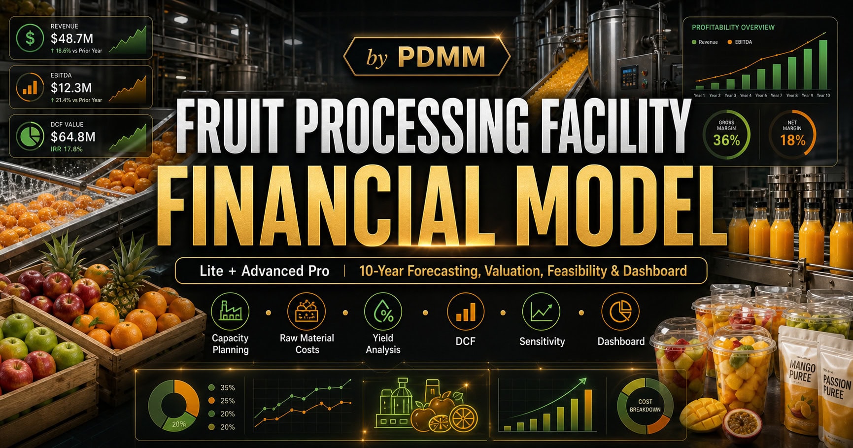 Fruit Processing Facility Model | eFinancialModels