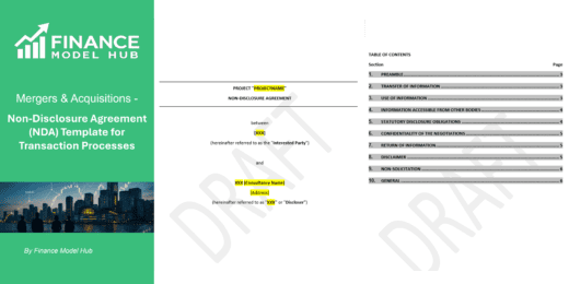 M&A Non-Disclosure Agreement (NDA) Template for Transaction Processes