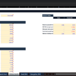Screenshot 1179 | eFinancialModels Dashboard of global inputs and scenario controls for a financial model, with Deal Inputs ($m) and a three-way Scenario Table (Base, Downside, Upside).