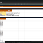 Screenshot 1337 | eFinancialModels Spreadsheet-like Control Panel sheet with sections for Active Scenario, Output Currency, and notes under each control.