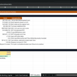Screenshot 1349 | eFinancialModels Spreadsheet view of a DCF Valuation & Feasibility model with a Valuation Summary and Feasibility Decision sections.