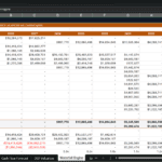 Screenshot 1350 | eFinancialModels Spreadsheet titled Waterfall Engine showing capital distribution line items across years 2026–2034 (Equity Contributions, GP/LP contributions, cash flow, ending balances).