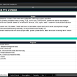 Screenshot 1373 | eFinancialModels Instructions - Advanced Pro Version: table of Step and Action with steps 1–6 and detailed notes in the Action column