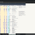 Screenshot 1615 | eFinancialModels Spreadsheet titled 'Assumption Control' showing a blue/yellow data table with drivers, base/upside/downside values, and source notes in an Excel-like sheet.