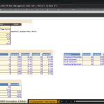 Screenshot 1924 | eFinancialModels Spreadsheet view of ASMP Assumptions & Drivers with sections for Business Profile and Fleet & Revenue Assumptions; includes company, model, regions, rates and a fleet table with categories and metrics.