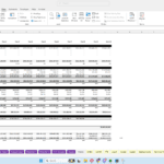 Annual income statement in Excel for Data Center 123, LLC, showing Revenue, Costs, and Profit by year (Year 1–Year 10).