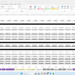 Screenshot of an Excel balance sheet for MHP Acquisitions, LLC. The sheet title reads 'Balance Sheet' with 'As of Year End: Dec-31-2022 to Dec-31-2037'. The table lists Assets, Liabilities, and Owner Equity sections, including Current Assets, Non-Current Assets, Accumulated Depreciation, and Totals. Years 2022 through 2037 are shown as column headers (FY 2022–FY 2037). The layout is a multi-year, tabular financial summary with bold section headers and grid lines.
