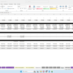 Spreadsheet screenshot of an Excel workbook with a cash flow model for MHP Acquisitions, LLC, covering FY2022 to FY2037, showing sections for Operating, Investing, and Financing Activities and net change in cash.