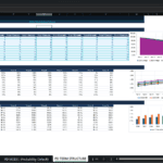Screenshot 2041 | eFinancialModels Spreadsheet titled 'PD TERM STRUCTURE' with tables for origination year and year-by-year defaults, plus vintage survival charts (PD term structure dashboard).