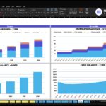 bingo-hall-financial-model-charts-financialmodelslab_88255cf5-d3ab-4b58-ba33-a93aff5ac93d | eFinancialModels Excel dashboard showing Financial Charts with revenue breakdown by year (2026–2030) as stacked bars and a 60-month view; cash balance sections below.