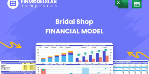 Bridal Shop Financial Model head image showing an overview of the model and key sections to guide revenue, cost and funding inputs so owners can plan growth, cash runway and investor-ready forecasts